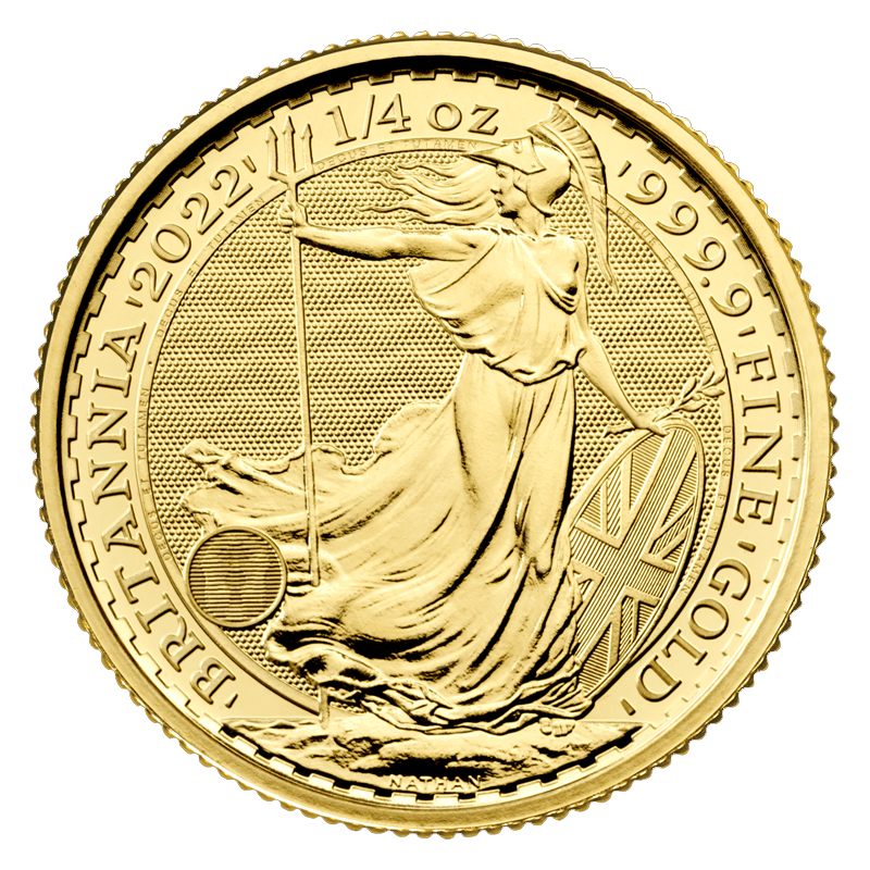 Image pour Pièce d’or Britannia de 1/4 oz (2022) à partir de Métaux précieux TD